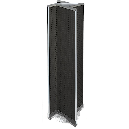 Azar Displays Pinwheel Pegboard Floor Display on Revolving Base. Spinner Rack Stand 700460-BLK